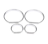 4pcs Voiture Tableau de Bord Jauge Décoration Partie, Voiture Avant Tableau de Bord Compteur de Vitesse Jauge Décoration Cadre Cadran Anneaux Garniture pour E46