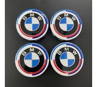 4pcs X Centre De Roue 68mm Bmw Cache Moyeu Édition 50e Anniversaire Emblème Logo