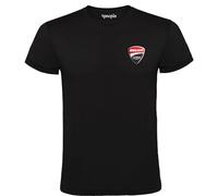 4people T-shirt Ducati Corse noir 100 % coton pour homme - Tailles S-XXL : style et élégance sur chaque route, Noir , XXL