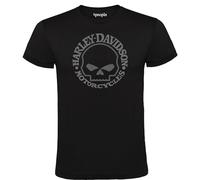 4people T-shirt pour homme Logo Harley Davidson en noir - 100 % coton - Disponible en tailles S, M, L, XL, XXL, Noir , XXL