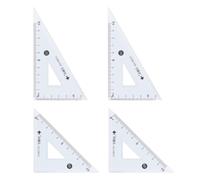 4pièce Triangle Règle Carré Set 10cm 30/60 Et 45/90 Degrés Mesure Outils Pour Salles-De-Classe Maison Bureau,Bleu