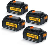 4Pièces 18V 6,0Ah Batterie de Remplacement pour Dewalt Batterie DCB184 DCB184B-XJ DCB180 DCB181 DCB182 DCB183 DCB185 18V XR Outils électroportatifs Batterie
