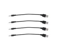 4pièces 3.5mm Audio AUX Jack USB 2.0 Male Chargeur Cable Adaptateur Cordon pour Voiture MP3