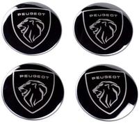 4Pièces Autocollant Enjoliveur pour Peugeot E-3008 E-5008 GT Allure 2024 2025, Sticker Centre Roue Emblème Jante Logo Moyeu Autocollant Couvercle Moyeu Autocollant Moyeu,56MM
