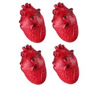 4Pièces Décorations de Cœur Sanglant pour Halloween Accessoires Effrayants pour Fête Simulation Organes Humains pour Créer Une Atmosphère Hantée