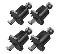 4Pièces Fixation Téléphone Base Clip Aérateur Noir ABS Durable