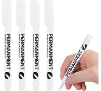 4pièces Marqueurs Permanents, Encre Indélébile Sur Tous Supports-Très Couvrante Et Résistante, Marqueur Feutre Indelebile Noir, Marker Permanent Pointe Fine