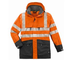 4PROTECT Parka haute visibilité Tampa orange vif/gris S