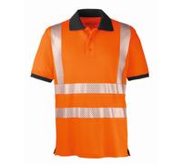 4PROTECT Polo haute visibilité Orlando orange vif/gris L