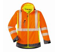 4PROTECT Warn-WettersVeste softshell Houston Orange vif/Jaune vif S