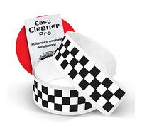 4R Quattroerre.it 10218 Checks Trim Stripes Bandes Adhésives à Carreaux, Noir et Blanc, 1 Pièce 5 x 99 cm