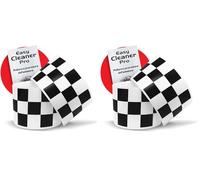 4R Quattroerre.it 10219 Checks Trim Stripes Bandes Adhésives à Carreaux, Noir et Blanc, 1 Pièce 10 x 99 cm (Lot de 2)