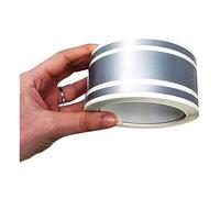 4R Quattroerre.it 10531 Trim Stripes Bandes Adhésives Triples pour Voitures, Argent, 3F 50 mm x 10 MT