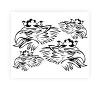 4R Quattroerre.it 1090 Lot de Stickers Griffon pour Camion Scania, Droit et Gauche, Noir, 50 x 35 cm