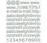 4R Quattroerre.it 1218 Kit Lettres Web Adhésives, Gris Argenté