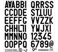 4R Quattroerre.it 1221 Kit Lettres Adhésives Plaque d'Immatriculation, Noir