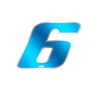 4R Quattroerre.it 13116 Nombre de Course 6 Mini, Bleu et Chromé, 27 x 37 mm