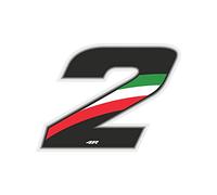 4R Quattroerre.it 13212 Nombre de Course 2 Moyen, Drapeau Italien, 6,5 x 7,5 cm