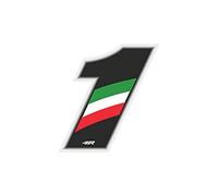 4R Quattroerre.it 13221 Nombre de Course 1 Mini, Drapeau Italien, 3 x 2,5 cm, Vert, Blanc, Rouge