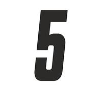 4R Quattroerre.it 13295 Nombre de Course 5 Motocross, Noir, 15 cm