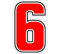 4R Quattroerre.it 13346 Nombre de Course 6 Sic., Rouge, 6,3 cm