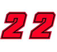 4R Quattroerre.it 13392 Numéro de Course 2 Moto GP, Rouge Fluorescent, 10 x 10 cm (Lot de 2)