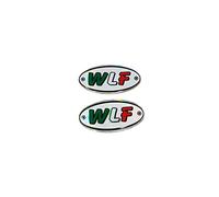 4R Quattroerre.it 14011 Sticker 3D Ovale WLF 56 x 28 mm Lot de 2