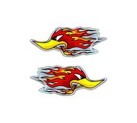 4R Quattroerre.it 14206 Sticker 3D Paire Picchio Fiamme