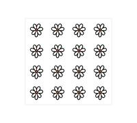 4R Quattroerre.it 14225 Adhésif 3D Mini Fleurs, 52 x 52 mm