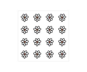 4R Quattroerre.it 14225 Adhésif 3D Mini Fleurs, 52 x 52 mm