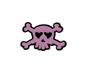 4R Quattroerre.it 14528 Pièce Adhésive Crâne Rose, 5,1 x 8,2 cm