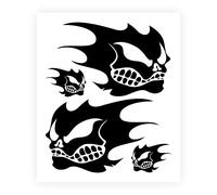 4R Quattroerre.it 15780 Autocollants prefustellati supersagomati pour Voiture diavolik, Noir, 10 x 12 cm