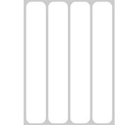 4R Quattroerre.it 16085 Bandes réfléchissantes universels, Blanc, 25 x 150 Mm, Lot de 4