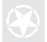 4R Quattroerre.it 17092 Autocollant Army Star pour Jeep Renegade, Diamètre 20 cm, Blanche, 2 Pièces