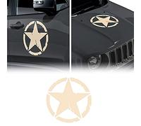 4R Quattroerre.it 17114 Autocollant Army Star pour Jeep Renegade, Diamètre 33 cm, Sable, 2 Pièces