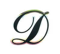 4R Quattroerre.it 20054 Lettre Adhésive D, Effet Noir Holographique