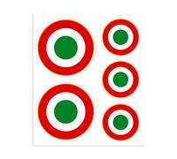 4R Quattroerre.it 32109 Autocollant Cocarde Italie, 14 x 16 cm
