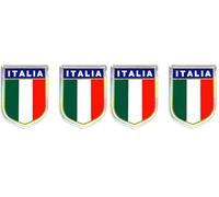 4R Quattroerre.it 32124 Autocollant 3D Bouclier d'Italie HQ, 2 Pièces, 27 x 33 mm, Grün, Weiß, Rot (Green, White, Red) (Lot de 2)