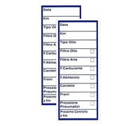 4R Quattroerre.it 32133 Autocollant Étiquette Révision Voiture, 2 Piéces