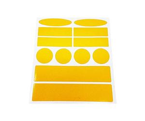 4R Quattroerre.it 4014 Lot d'autocollants réfléchissants pour vélo Jaune 14 x 16 cm