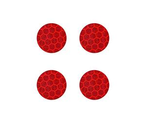 4R Quattroerre.it 4072 Lot de 4 Autocollants réfléchissants pour Jantes Diamond Rouge