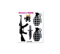 4R Quattroerre.it 6130 Adhésif Sticker Bomb Armes, 10 x 12 cm