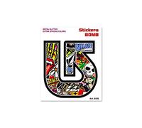4R Quattroerre.it 6135 Adhésif Sticker Bomb U, 10 x 12 cm