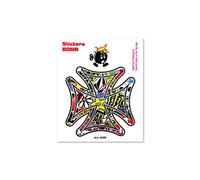 4R Quattroerre.it 6139 Adhésif Sticker Bomb Croix, 10 x 12 cm