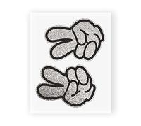 4R Quattroerre.it 6336 Autocollant de Salutation Moto DX/SX Mains