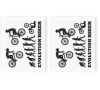 4R Quattroerre.it 6343 Autocollant Evolution Biker Bici, 10 x 12 cm (Lot de 2)