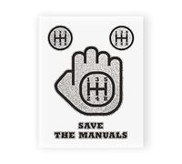 4R Quattroerre.it 6344 Autocollant Save The Manuals, 10 x 12 cm