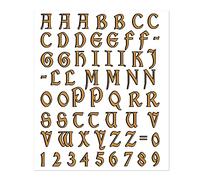 4R Quattroerre.it 8112 Kit Lettres Adhésives Celtiques, Doré