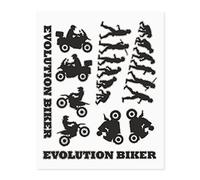 4R Quattroerre.it 9172 Kit Adventure Stickers Autocollants pour Moto Top Case Evolution Biker, 20 x 24 cm