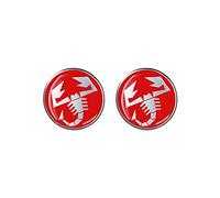 4R Quattroerre.it Abarth Autocollant 3D Scorpions, Lot de 2, 12 mm, Red